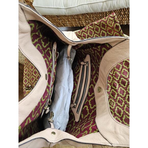 ORYANY Tracy Mauve Pebble Leather Hobo Shoulder Handbag Purse New Boho - Picture 10 of 16